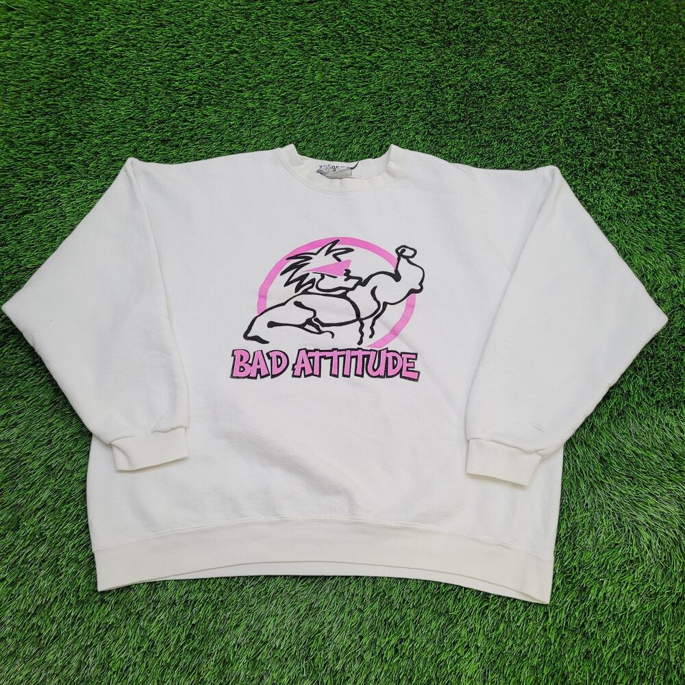 Vintage Bad-Attitude Sweatshirt Womens XL 26x24 Baggy